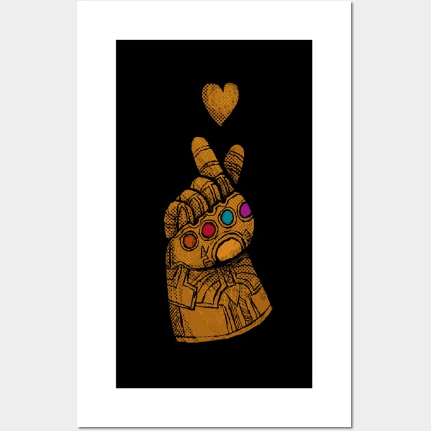 finger snap gauntlet Wall Art by Louisros